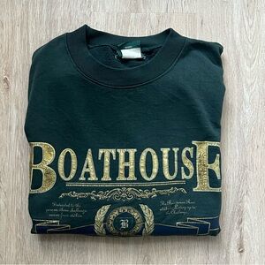 Vintage Boathouse Row Green Sweatshirt Men’s Large Essential Crewneck